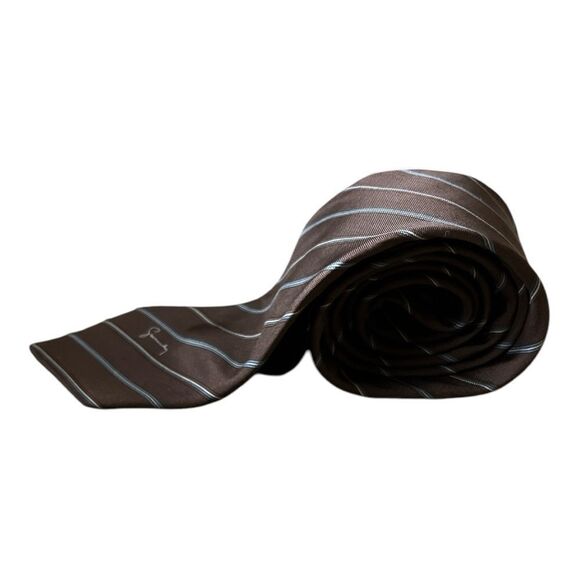 Givenchy Brown Striped Tie - Picture 1 of 5